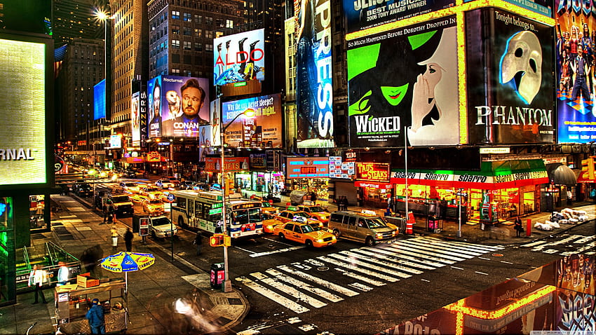 Street Advertising In New York Ultra Background for U TV : Tablet : Smartphone, Advertisement HD wallpaper