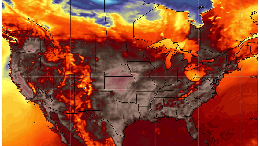 Gelombang panas melanda sebagian besar AS, seperti kebakaran hutan yang mengamuk di Barat, Gelombang Panas Wallpaper HD