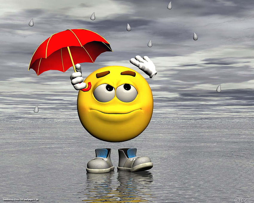 3D Sad Emoji, Happy Emoji HD wallpaper