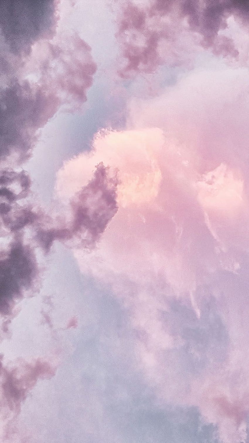 Rosa lila Wolken iPhone, niedliche rosa Wolke HD-Handy-Hintergrundbild