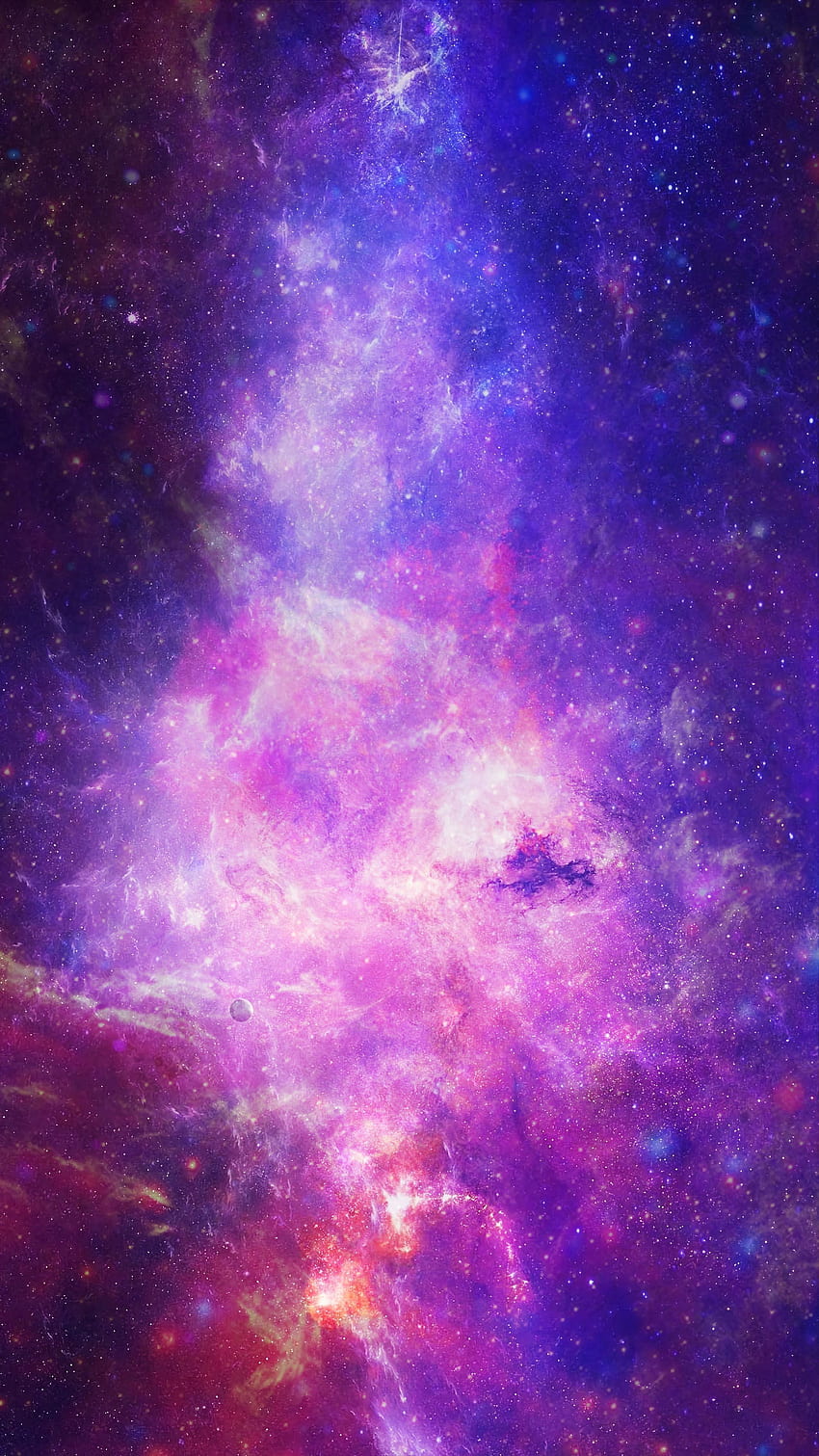 Universe, Stars, Bright, Nebula, Galaxy, Saturated HD phone wallpaper