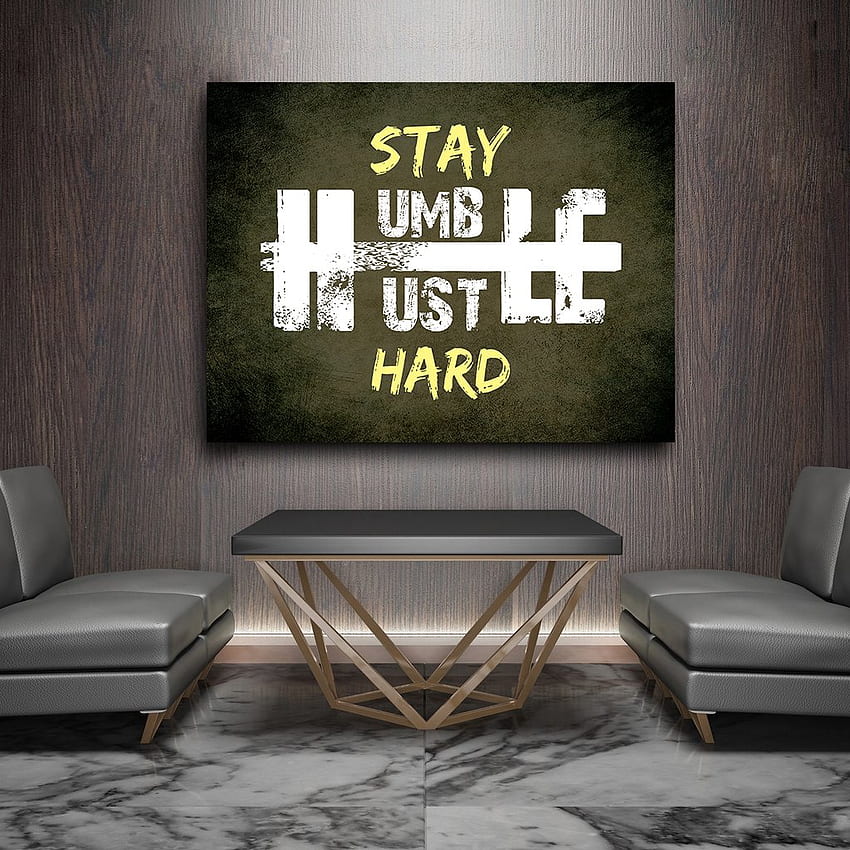 Stay Humble Hustle Hard Framed Canvas Wall Art Motivational Wall Art F HD phone wallpaper