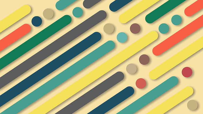 Abstract, stripes, dots, colorful, geometrical HD wallpaper