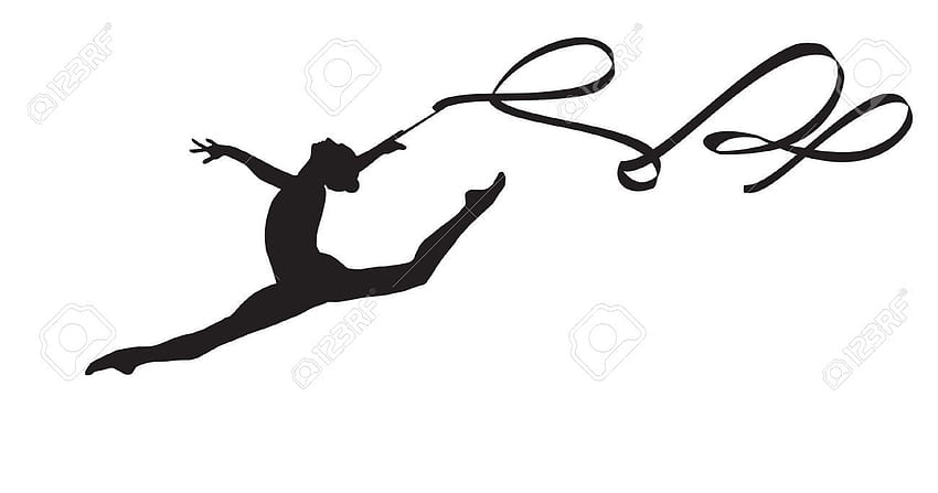 Young gymnast woman with ribbon, Rhythmic Gymnastics HD wallpaper