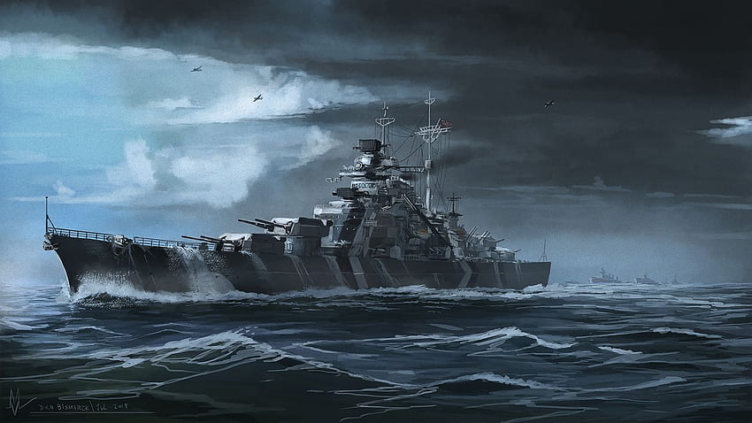 DKM Bismarck. Kriegsschiffe HD-Hintergrundbild
