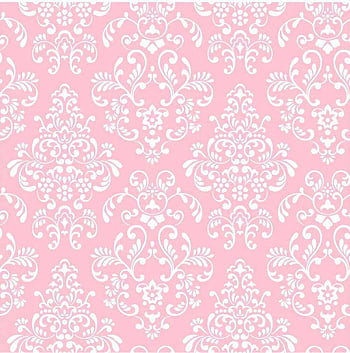 York Wallcoverings Bubblegum Pink and Snow Strippable Prepasted Classic