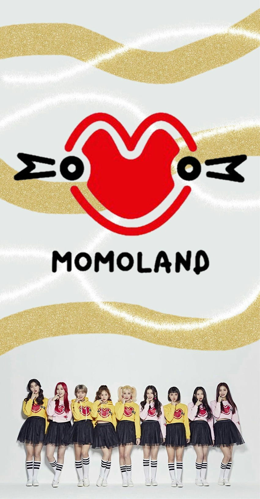 Art momoland идеи. kpop момичета, кадифе, червена клапа, лого на Momoland HD тапет за телефон