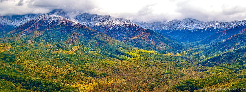 Висококачествен фон Smoky Mountains HD тапет