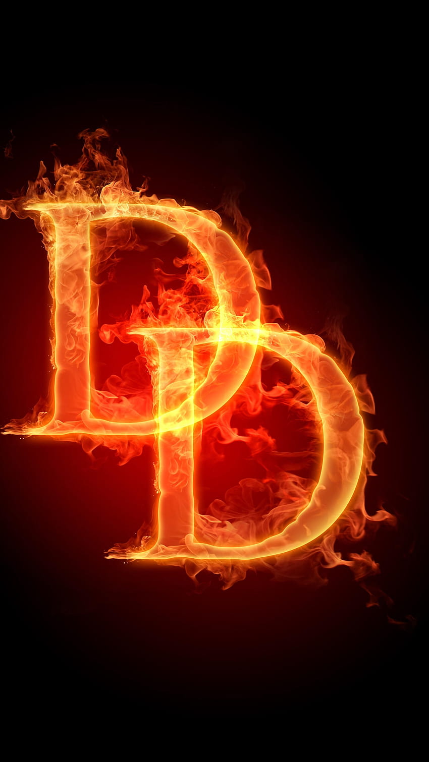 Lettera D, tema del fuoco Sfondo del telefono HD