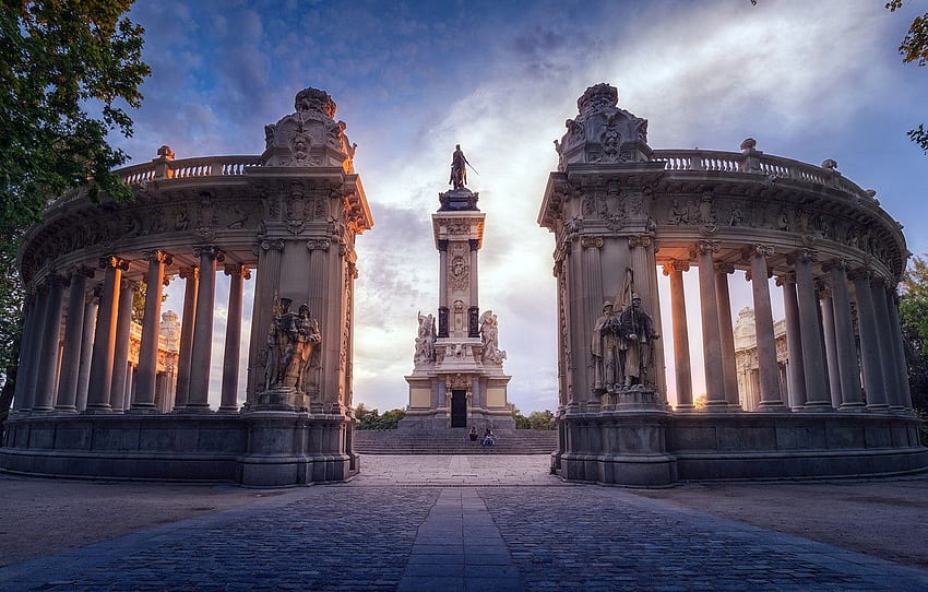 Madrid, monumento, colonna architettonica, luogo d'interesse Sfondo HD