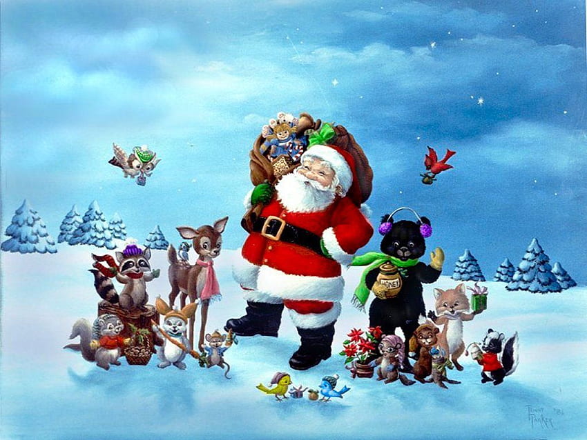  Navidad animada en 3D. Navidad, Arte de dibujos animados en 3D fondo de pantalla