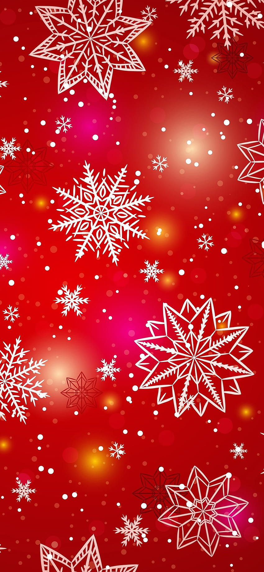 white-snowflakes-red-background-iphone-11-pro-xs-x-background-hd