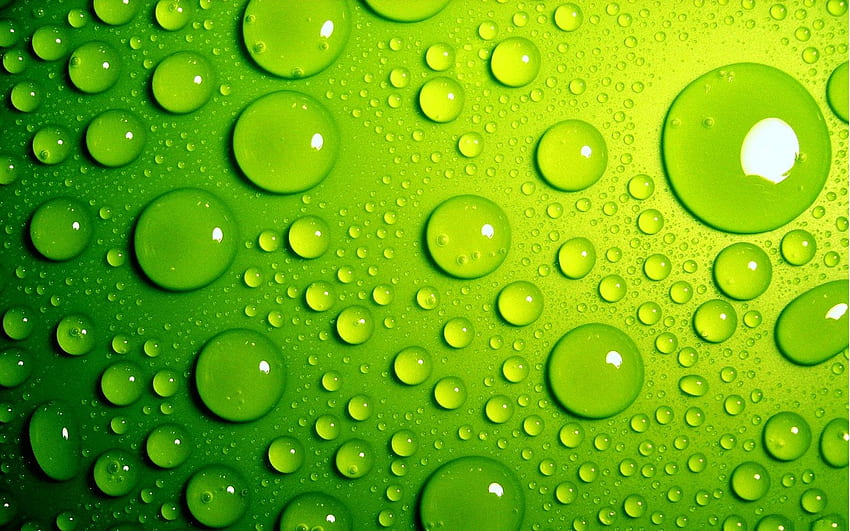 Green Water Bubbles HD wallpaper