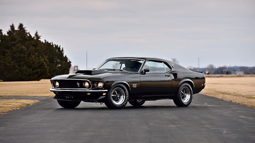 Classic, black, muscle car, ford mustang boss 429 , , , background, c04fe5, Ford Mustang Classic HD wallpaper