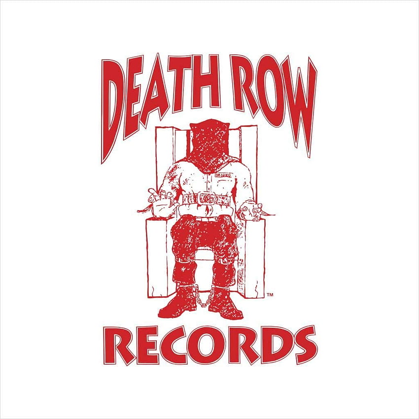 Death Row Records Chair Logo Red Men's T Shirt: Clothing HD phone wallpaper