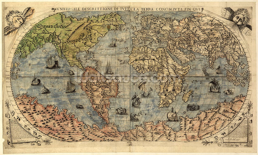 Mappa del mondo antico, vecchia mappa Sfondo HD
