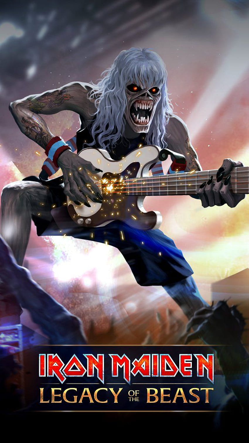 Iron Maiden: Legacy of the Beast - Przenieś ryk tłumu bezpośrednio na swoje urządzenie! ten Bass Eddie dzisiaj Tapeta na telefon HD