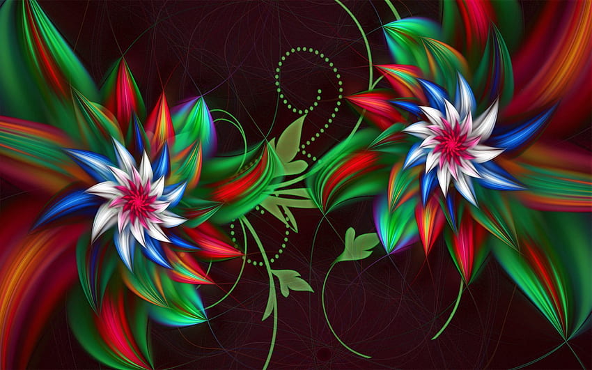 Abstrakt, Blumen, 3D, Fraktal HD-Hintergrundbild