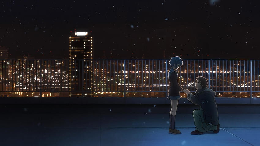 Of Aesthetic Anime Rooftop Background Night HD wallpaper