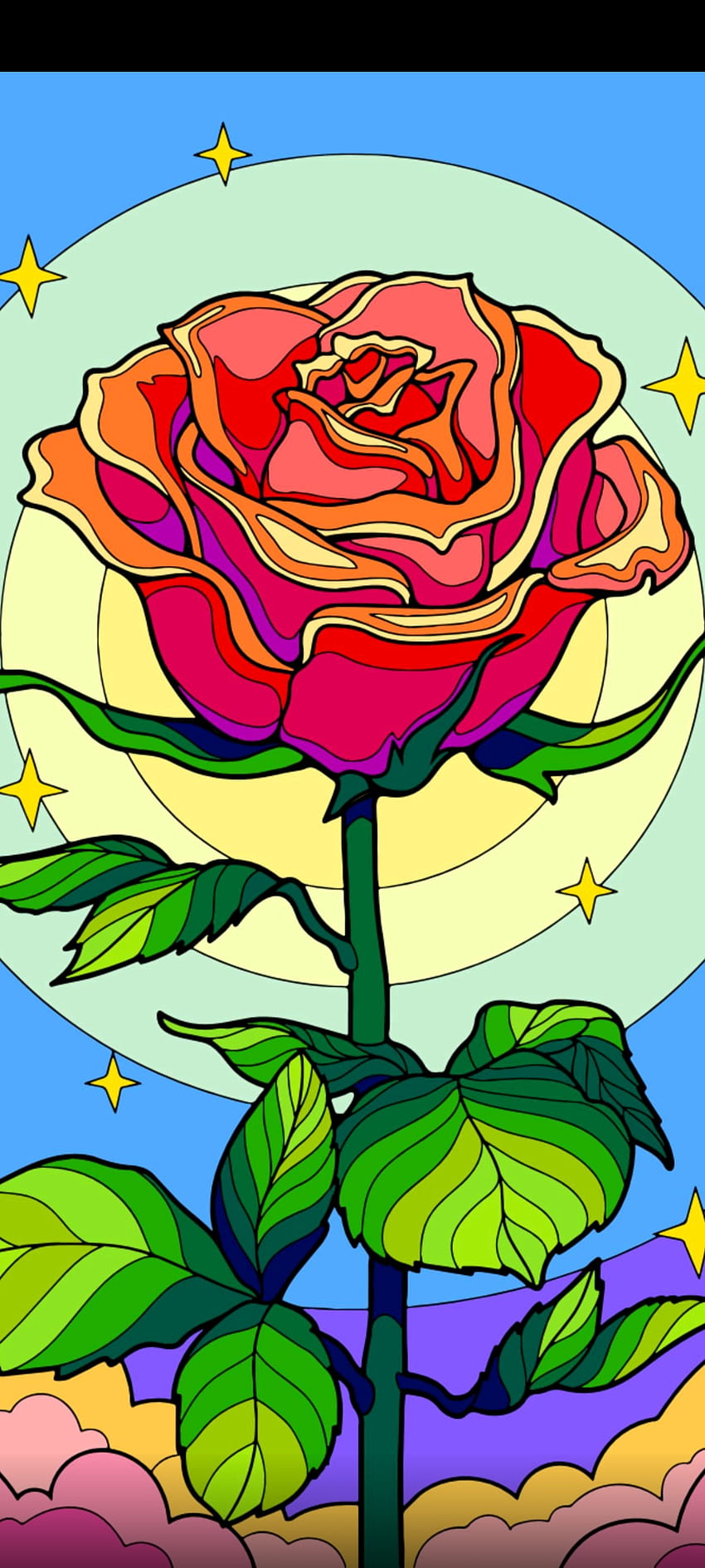 Красавицата и звяра, хибридна чаена роза, арт HD тапет за телефон