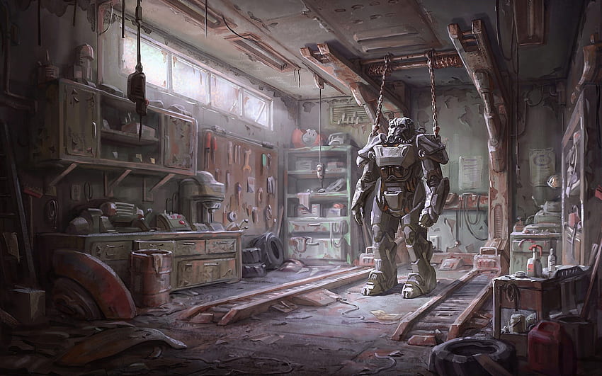 General Fallout 4 concept art Fallout video games Brotherhood of Steel armor HD wallpaper