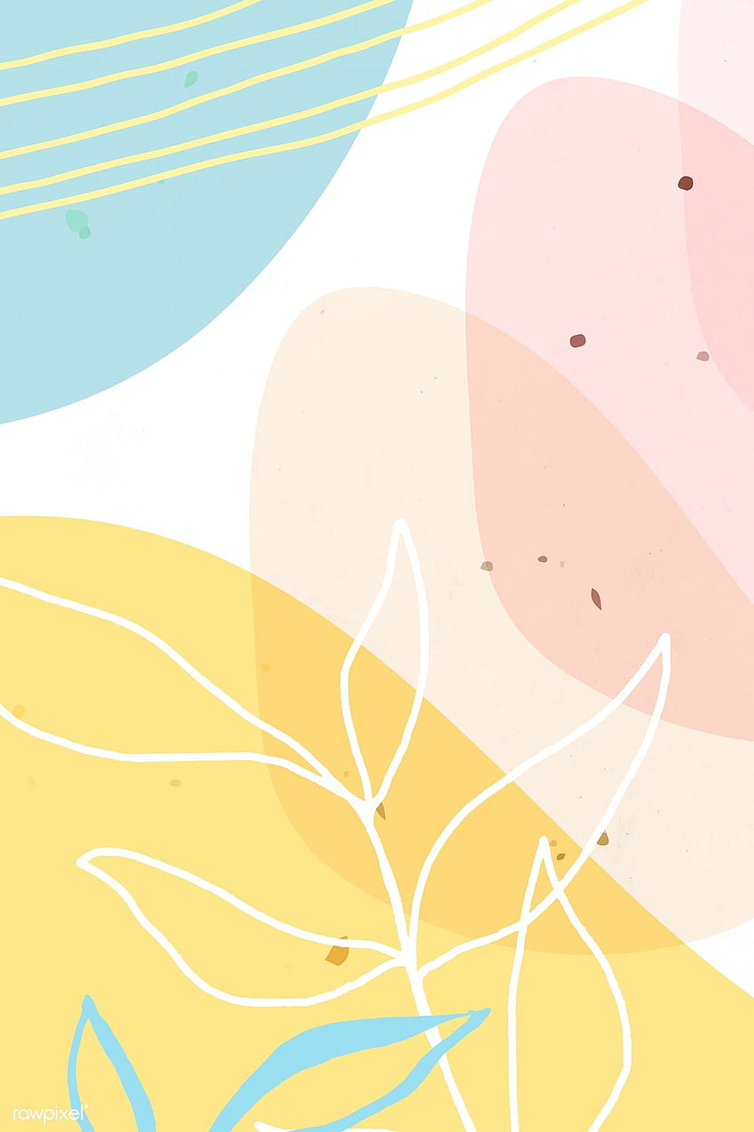 първокласен вектор на абстрактен пастелен фон с шарки на Мемфис през 2020 г. Фонови шарки, пастелен фон, пастелен фон tumblr, цветна абстрактна пролет HD тапет за телефон