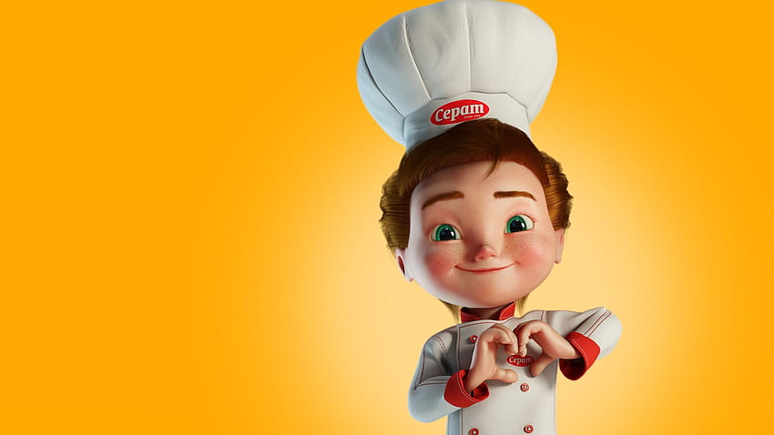 Little Cook, 3D IPhone 8 7 6 6S, Cartoon Chef HD wallpaper