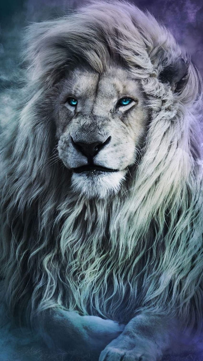 Einzigartige Beispiele für Tiergrafiken, die Sie inspirieren werden - Tiere im Jahr 2021. Löwe, Löwe leben, Löwe, Löwe mit blauen Augen HD-Handy-Hintergrundbild