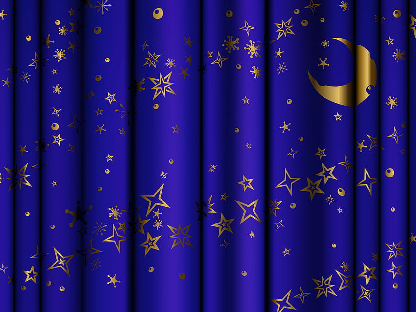 Blue Curtains with Gold Stars and Moon Background Gallery [] for your , Mobile & Tablet. Explore Moon Background. Moon , Moon , Moon Background HD wallpaper