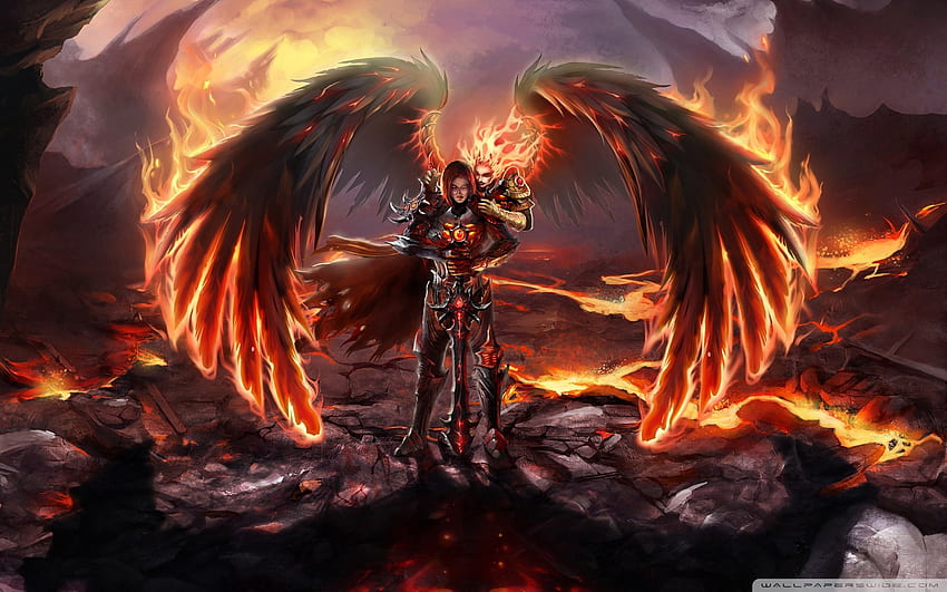 Badass Angel Anime with High Definition Resolution px  KB HD wallpaper  | Pxfuel