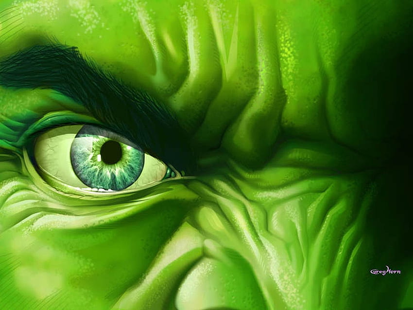 Hulk Gesicht Hohe Auflösung in voller Größe. Gabbos, zertrümmertes Cartoon-Gesicht HD-Hintergrundbild