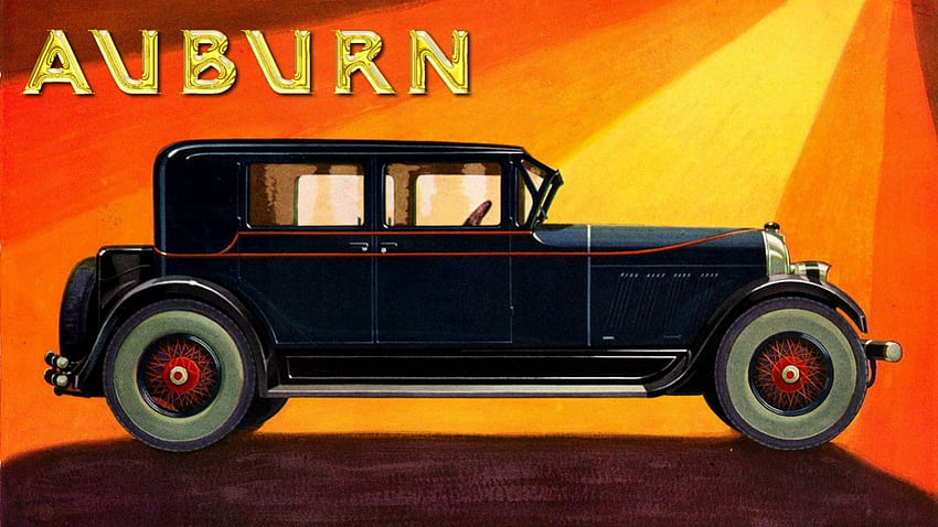 1927 Auburn 2-türige Limousinenkunst, kastanienbraune Automobile, Auburn, Vintage-Kunst, Autos, Gimp, , Vintage HD-Hintergrundbild