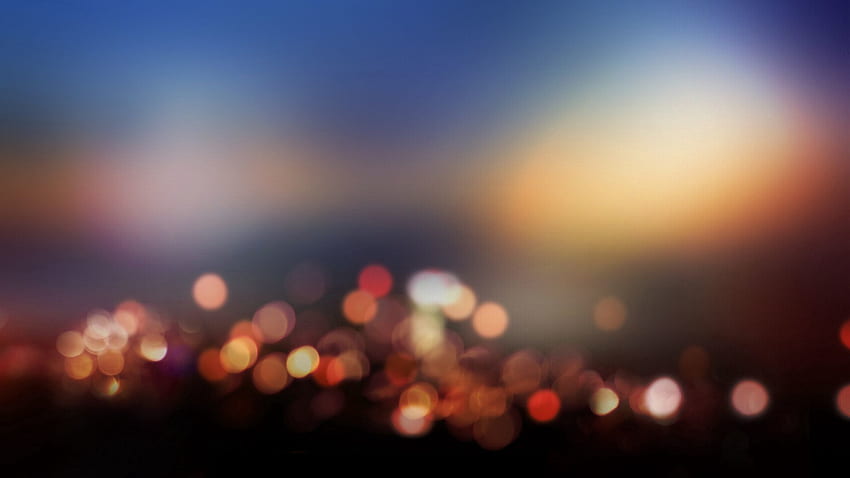Abstract, Lights, Blur, Smooth, Night City HD wallpaper