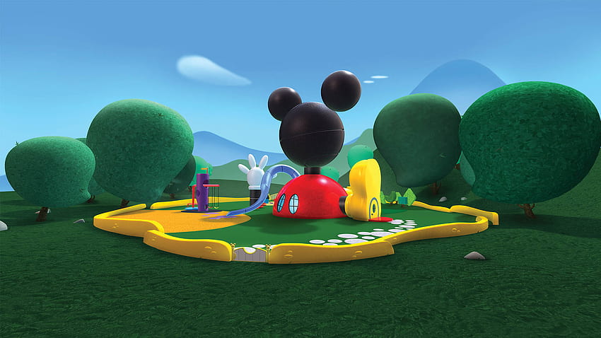 Latar Belakang Mickey Mouse Clubhouse, Rumah Mickey Mouse Wallpaper HD