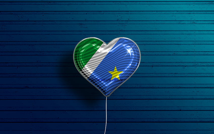 I Love Mato Grosso do Sul, , realistic balloons, blue wooden background, brazilian states, flag of Mato Grosso do Sul, Brazil, balloon with flag, States of Brazil, Mato Grosso do Sul flag, Mato Grosso do Sul, Day of Mato Grosso do Sul HD wallpaper