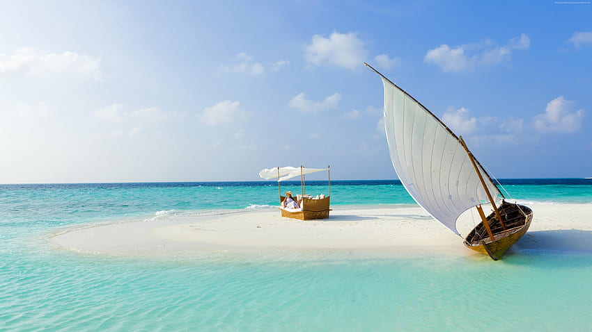 Baros Maldives, , , Male Attols, Mejores hoteles de 2017, Mejores playas de 2017, turismo, viajes, resort, vacaciones, mar, océano, agua, barco, cielo, nubes, Mundo& - Alta resolución fondo de pantalla