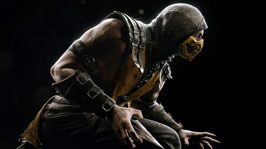 mortal kombat x, scorpio, ninja, pose Wallpaper HD