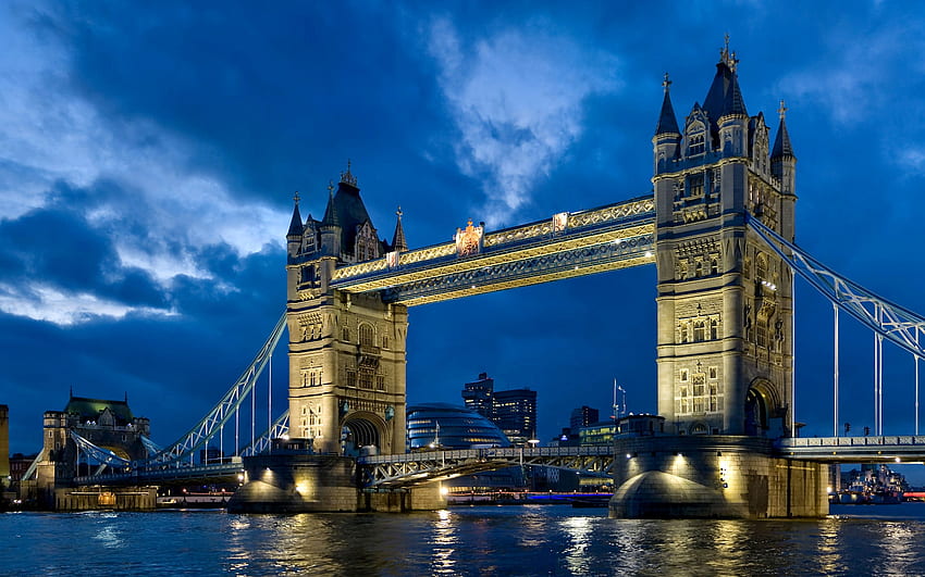 Il Tower Bridge al crepuscolo F, architettura, graphy, bella, Inghilterra, scenario, ampio schermo, torre, Londra, bridge Sfondo HD