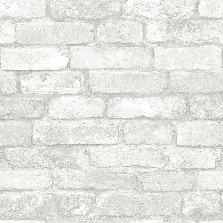 Nu Grey and White Brick Vinyl Strippable Roll (Covers 30.75 sq. ft.)-NU1653 - The Home Depot, Gray Brick HD phone wallpaper