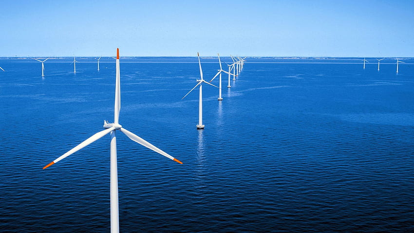 Windmill Energy Farm - Grafik . Windmühlenenergie, Offshore-Windparks, Welt, Windturbine HD-Hintergrundbild
