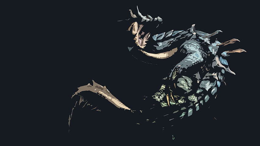 Minimalist Canavar: MonsterHunter, Tek Gözlü Canavar HD duvar kağıdı
