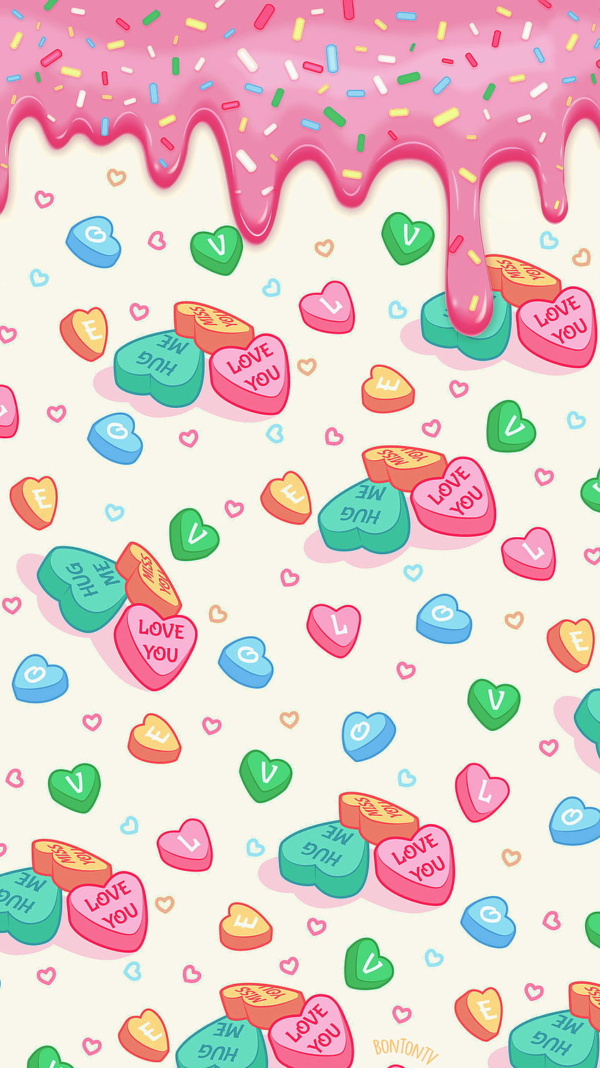 Telefono colorato Candy di BonTon TV 1080 215 1920 iPhon. San Valentino, iPhone artistico, iPhone, Neon Candy Sfondo del telefono HD