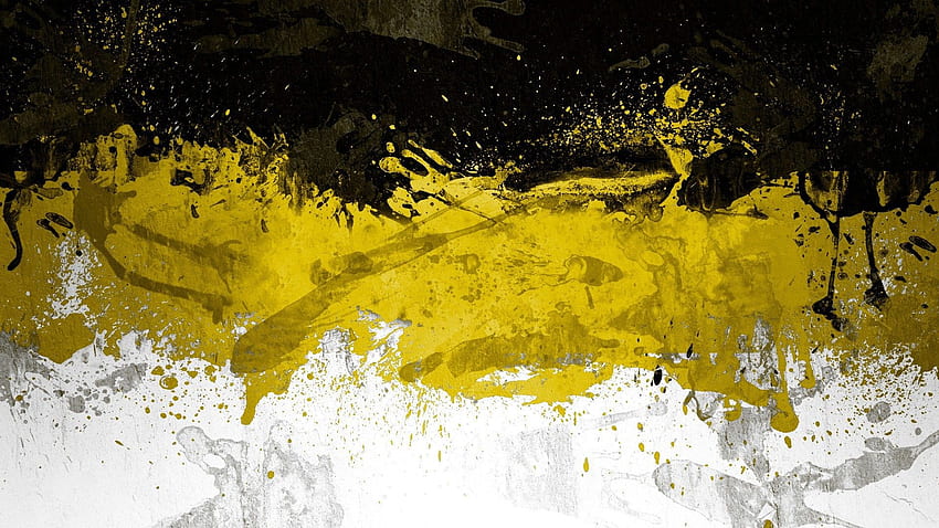 Black and Yellow, Black and Yellow Abstract HD wallpaper