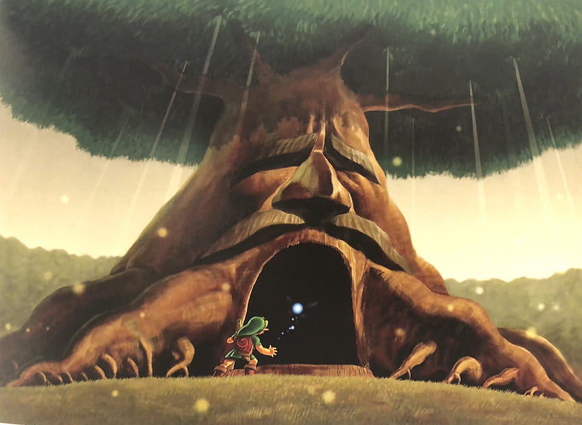 Zelda Universe - Great Deku Tree에서 Link의 공식 Nintendo 아트워크 HD 월페이퍼