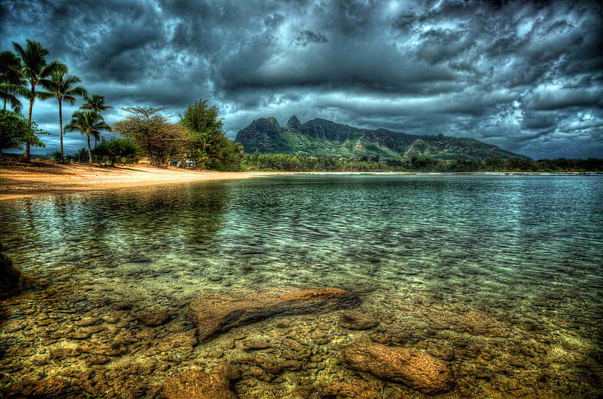 Kauai, Hawaii. Pantai, Alam, Pantai musim panas Wallpaper HD