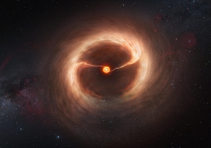 ดวงดาว จักรวาล วงกลม หลุมดำ วอลล์เปเปอร์ HD