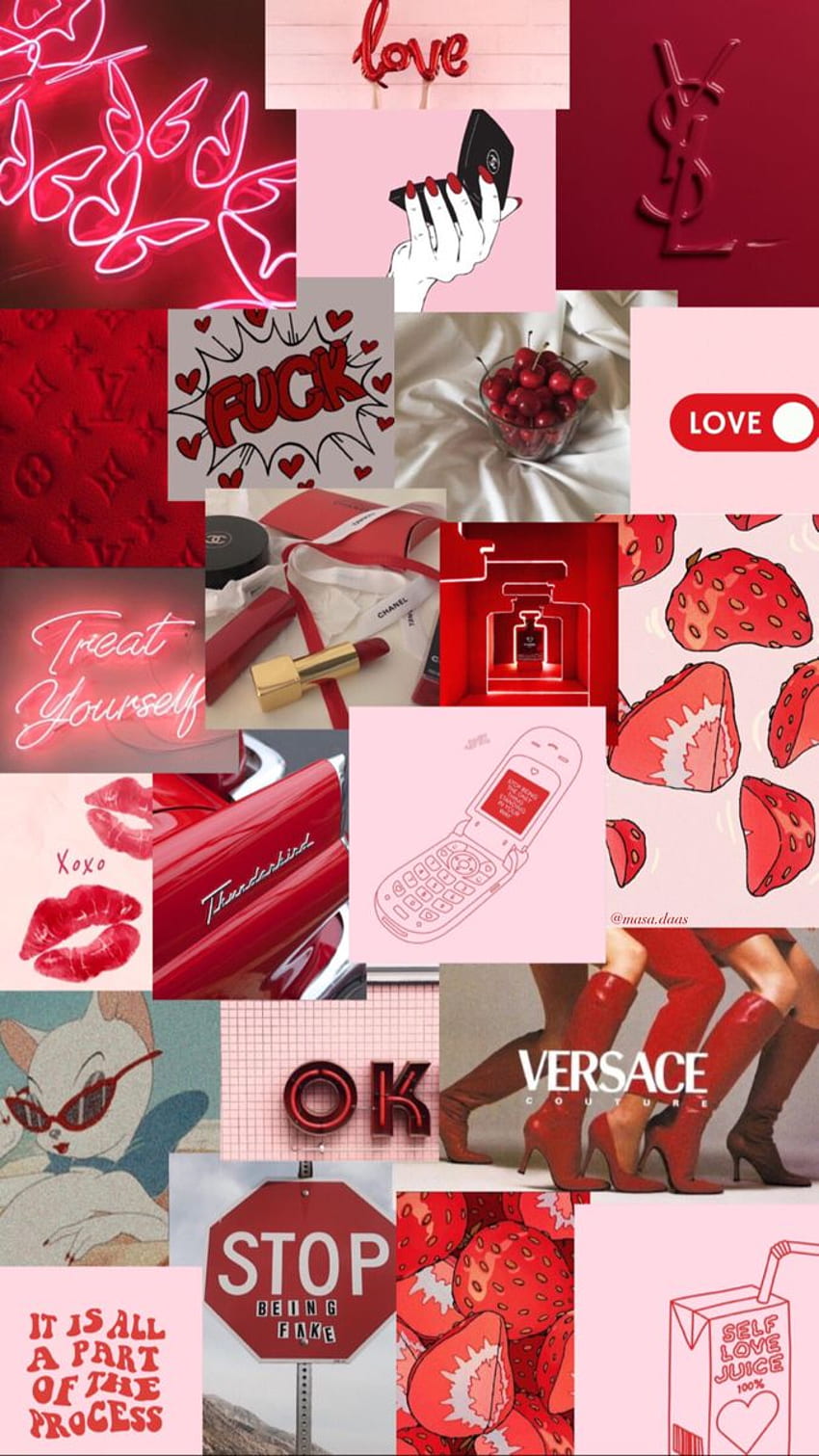 Red aesthetic. Red aesthetic, Aesthetic collage, Christmas mood ...