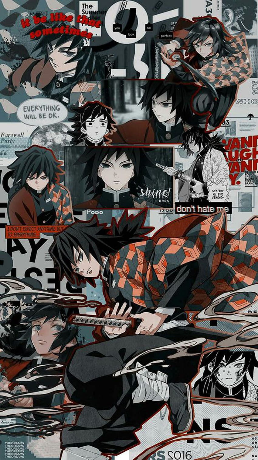 Anime-Collage Dämonentöter-Ästhetik - Novocom.top, Dämonentöter-Manga HD-Handy-Hintergrundbild