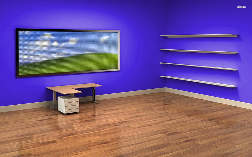 Desk and Shelves . , Room HD wallpaper