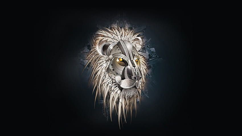 Abstract, Lion, Head, Background For Smart Phones, Apple, Cool Lion HD wallpaper